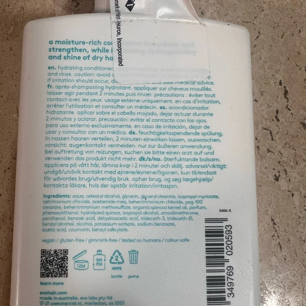evo The Therapist Hydrating Conditioner - Hydrates, Strengthen and Softens